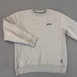 Patagonia Uprisal Mens Med Crew Pullover Sweatshirt Regular Fit Logo Heather Gry